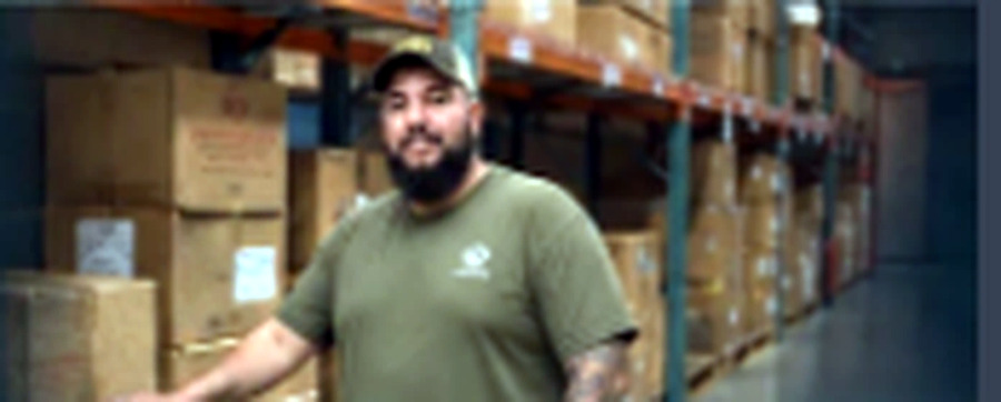 Jose on the warehouse floor in his first days